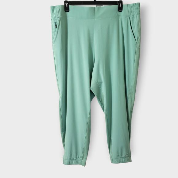 Athleta Brooklyn Legacy Mid Rise Jogger Raleigh Green Sz 22 Plus Athleisure - Picture 1 of 12